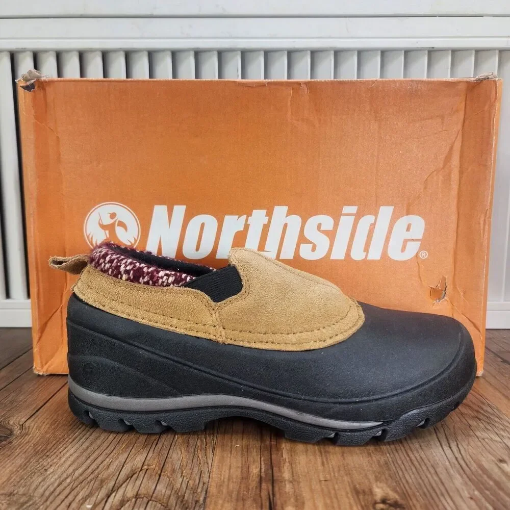 Northside Kayla Snow Boots Womens Sz 6 Brown Suede Insulated Waterproof Slip On